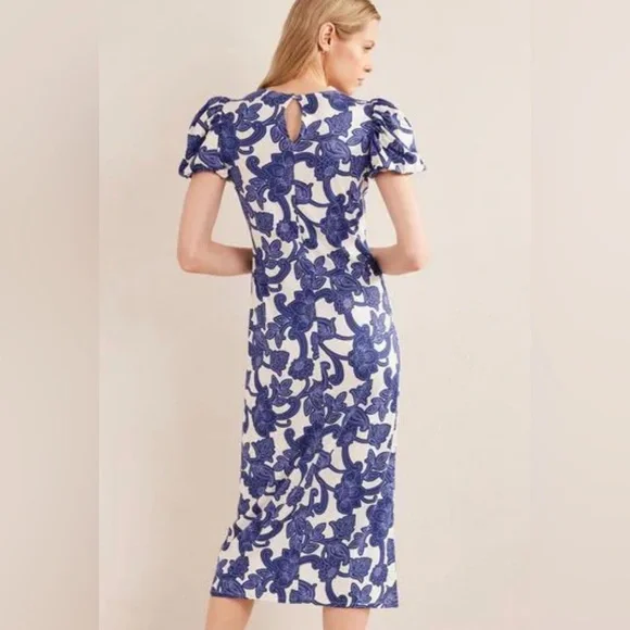 Host Pick πππ9/21/24 Boden Puff Sleeve Jersey Midi Dress - Picture 3 of 10
